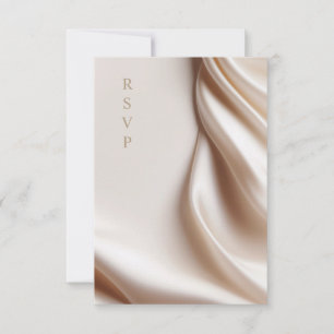 Romantische Pink-Satin-Hochzeitsmenü-Auswahl RSVP Karte