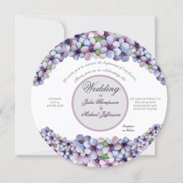 Romantische Poetic Lilac Hochzeit der Flora Einladung