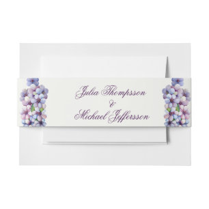 Romantische Poetic Lilac Hochzeit der Flora Einladungsbanderole
