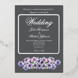Romantische Poetic Lilac Hochzeit der Flora Folieneinladung
