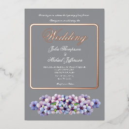 Romantische Poetic Lilac Hochzeit der Flora Folieneinladung