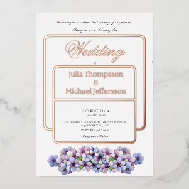 Romantische Poetic Lilac Hochzeit der Flora Folieneinladung
