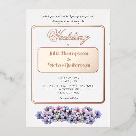 Romantische Poetic Lilac Hochzeit der Flora Folieneinladung
