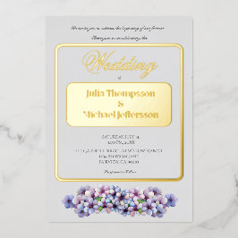 Romantische Poetic Lilac Hochzeit der Flora Folieneinladung