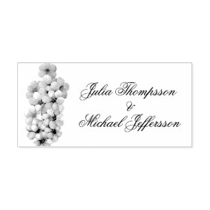 Romantische Poetic Lilac Hochzeit der Flora Permastempel