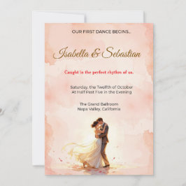 Romantische poetische Hochzeit – Unser erster Tanz Einladung