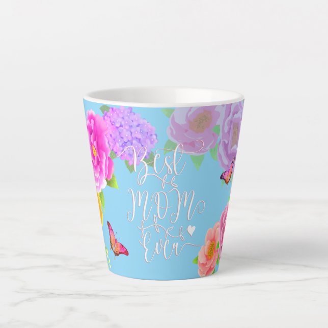 Romantische Ponys Garden Blue Best Mama Milchtasse (Vorderseite)