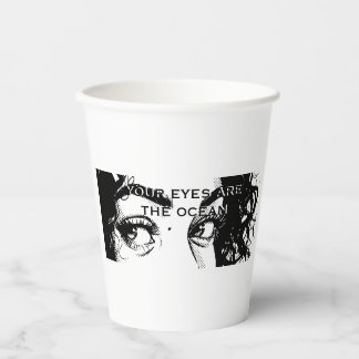 Romantische Pop-Art-Augen: "Deine Augen sind der O Pappbecher