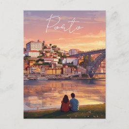 Romantische Porto Portugal Reise Postkarte