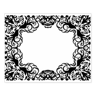 Romantische Rahmenvögel Gummistempel