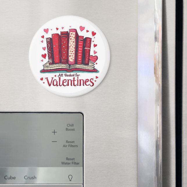 Romantische Reading Vibes Cosy Valentine Geschenk Magnet (In Situ (Kühlschrank))