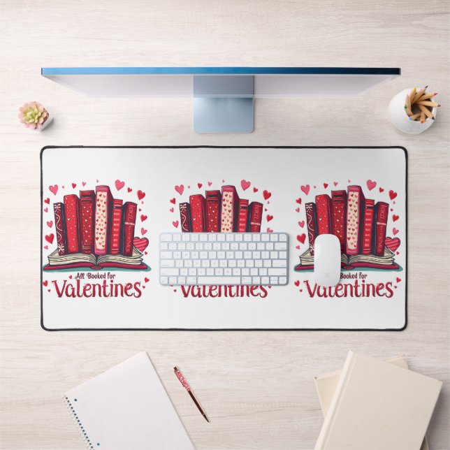 Romantische Reading Vibes Cosy Valentine Geschenk Schreibtischunterlage (Büro 1)