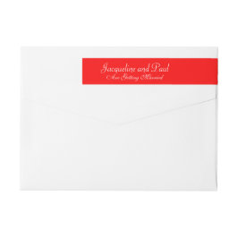 Romantische Red Address Labels Hochzeiten