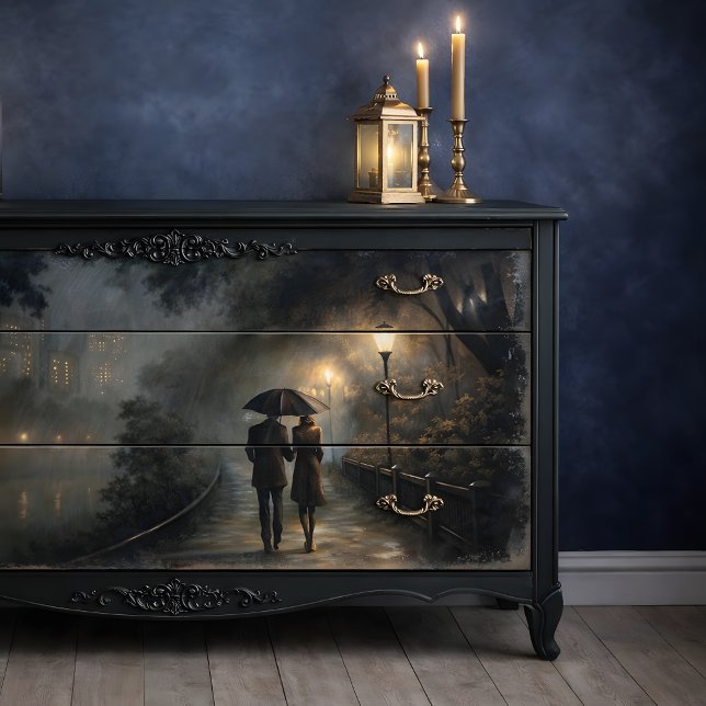 Romantische Regenwald Enttäuschung Seidenpapier (Romantic Rain Stroll Decoupage Tissue Paper Mockup)