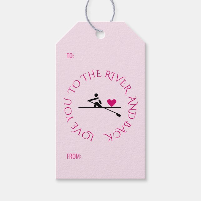 Romantische römische Gewohnheitstext Rosa Herzen Geschenkanhänger (Vorderseite)