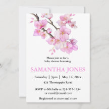 Romantische Rosa Aquarellkirschblüten