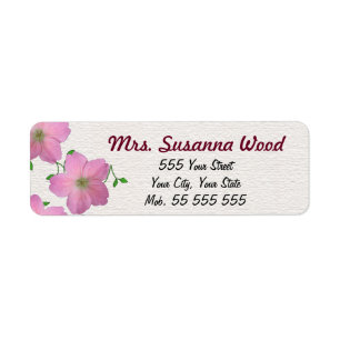 Romantische Rosa Blume Lila Name Weiße Struktur