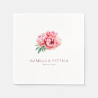 Romantische rosa Blumen-Pfingstrosen-Illustration