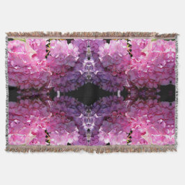 Romantische rosa, blumengeschmückte, elegante Hydr Decke