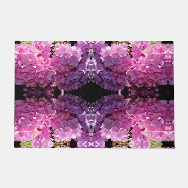 Romantische rosa, blumengeschmückte, elegante Hydr Fußmatte (Vorderseite)