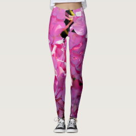 Romantische rosa, blumengeschmückte, elegante Hydr Leggings