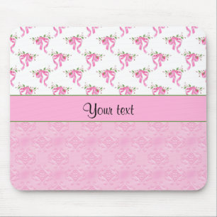 Romantische Rosa-Bögen u. hübscher rosa Damast Mousepad