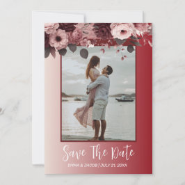 Romantische Rosa Burgund Wasserfarbe Florenz Save The Date