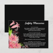 Romantische rosa florale Hochzeitssicherheitsmaßna