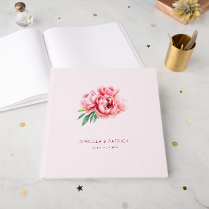 Romantische rosa florale Illustration Gästebuch