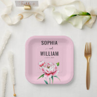 Romantische rosa florale Illustration