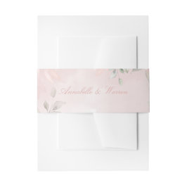 Romantische Rosa Geheimgarten Rose Hochzeit Einladungsbanderole