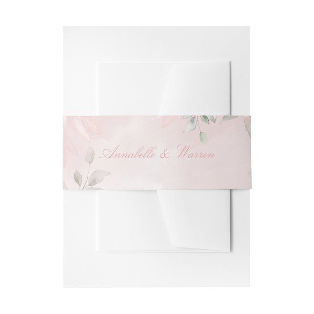 Romantische Rosa Geheimgarten Rose Hochzeit Einladungsbanderole (Vorderseite Beispiel)