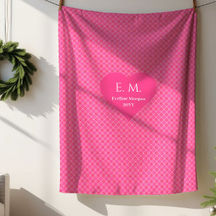 Romantische rosa Herzen Ich liebe dich Geschenkdec Sherpadecke