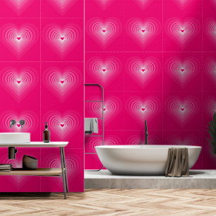Romantische rosa Herzen Tapete