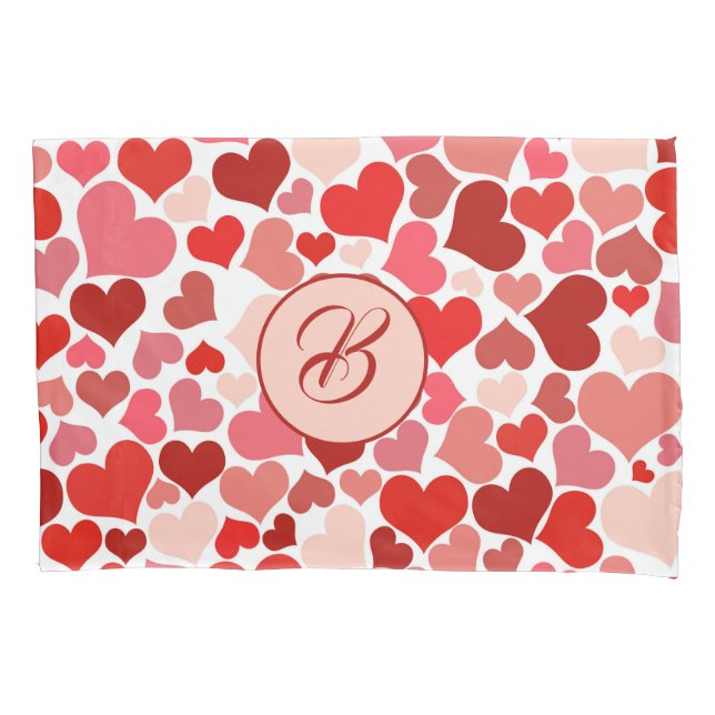 Romantische Rosa Herzkultur Liebe Valentine Kissenbezug (Vorderseite)