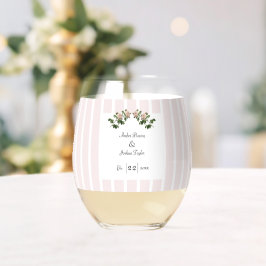Romantische Rosa Hochzeit Weinglas Ohne Stiel
