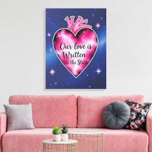 Romantische rosa Liebe Kunst, Dichtung und Musik Leinwanddruck