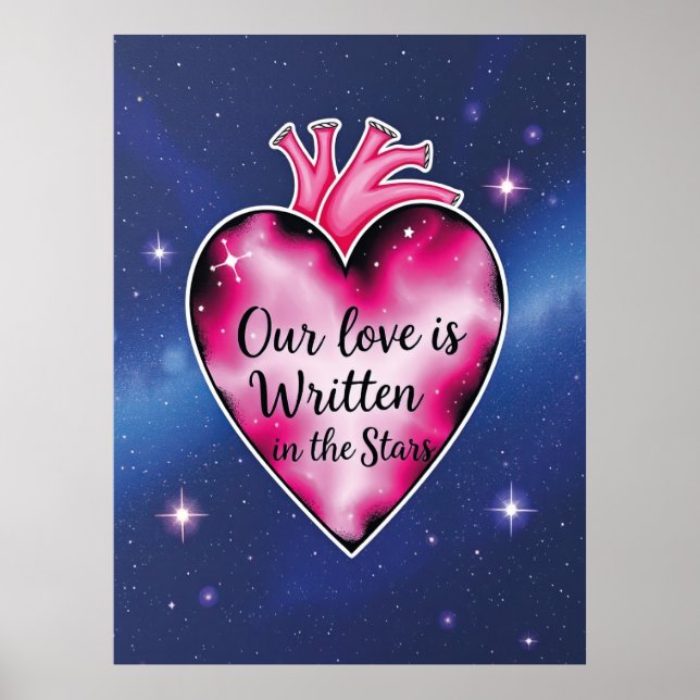 Romantische rosa Liebe Kunst, Dichtung und Musik Poster (Vorne)
