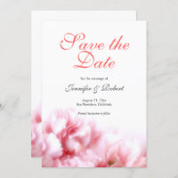 Romantische rosa Nelken Save the Date