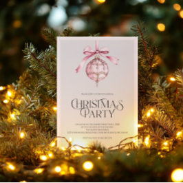 Romantische Rosa Ornament Weihnachten Party Einlad