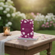 Romantische Rosa Petals Hochzeitsfeier mit Foto