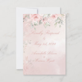 Romantische Rosa Rose im Garten UAWG RSVP Karte