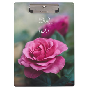 Romantische Rosa Rose Klemmbrett