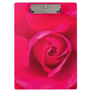 Romantische Rosa Rose v2 Klemmbrett