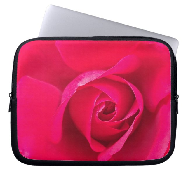 Romantische Rosa Rose v2 Laptopschutzhülle (Vorderseite)