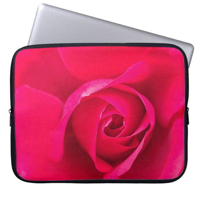 Romantische Rosa Rose v2 Laptopschutzhülle (Vorderseite)