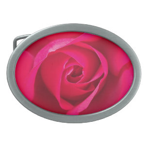 Romantische Rosa Rose v2 Ovale Gürtelschnalle