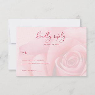 Romantische rosa Rosen RSVP Karte