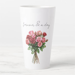 Romantische Rosa Rosenblütenhochzeit Milchtasse