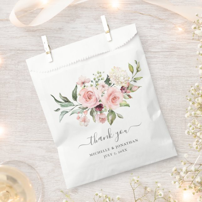 Romantische rosa Roses Hochzeitsgeschenk Liebestas Geschenktütchen (Ausgeschnitten)